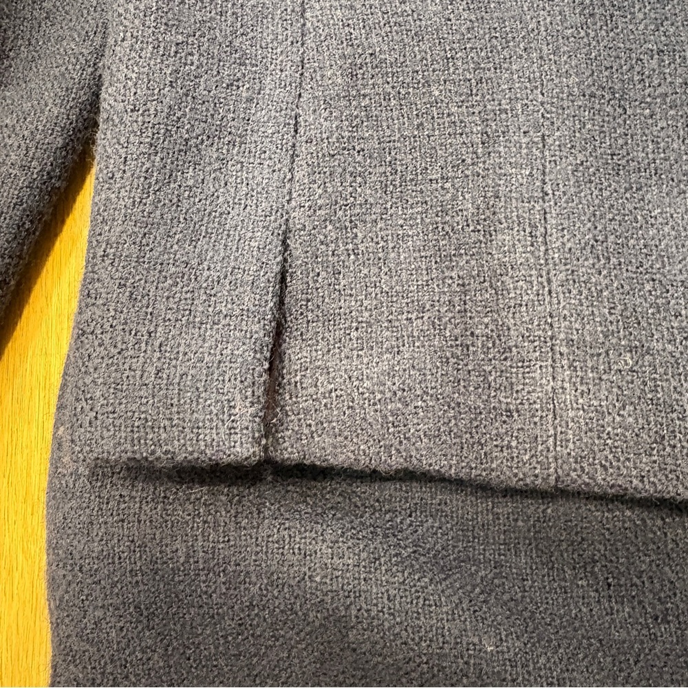 🌟VTG🌟 50s 60s 2 PC WOOL NOTCH COLLAR JACKET PENCIL SKIRT SUIT SET NAVY SZ 4 6 - Picture 6 of 15